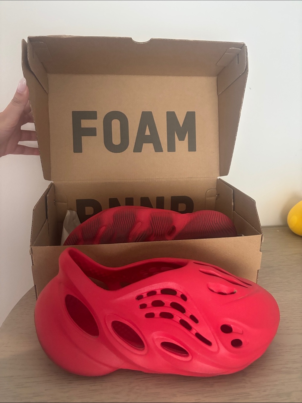 Yeezy Kids Red Foam Slip-On Clog